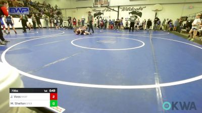 73 lbs Consi Of 4 - Jesse Voss, Skiatook Youth Wrestling vs Mose Shelton, Sperry Wrestling Club
