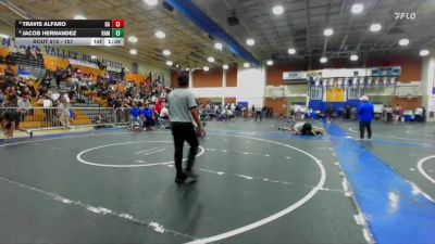 157 lbs Quarterfinal - Travis Alfaro, Bishop Amat vs Jacob Hernandez, Ramona