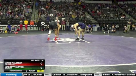 174 lbs, Semifinal, Zahid Valencia, Arizona State vs Garrett Sutton, Michigan