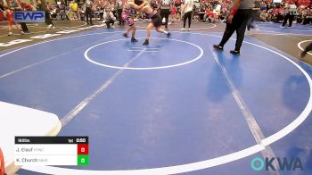 160 lbs Semifinal - Jaxon Elauf, Verdigris Youth Wrestling vs Kenzie Church, Skiatook Youth Wrestling