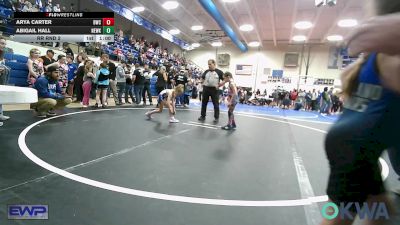 54 lbs Rr Rnd 2 - Arya Carter, Bartlesville Wrestling Club vs Abigail Hall, Newkirk Takedown Club