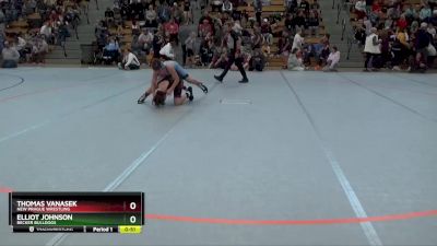 110 lbs Cons. Round 1 - Elliot Johnson, Becker Bulldogs vs Thomas Vanasek, New Prague Wrestling