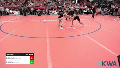 80-84 lbs Semifinal - Dastan Dollarhide, Tonkawa Takedown Club vs Rylee Gilliland, Wolfpak Wrestling