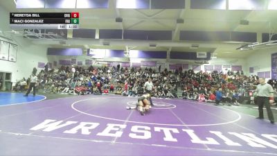 Girls 142 lbs 1st Place Match - Maci Gonzalez, Fall River Girls vs Nereyda Bill, Chico Girls