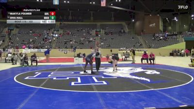 132 lbs Quarterfinal - Makyla Folwer, Boyle County vs Diva Hall, Moore