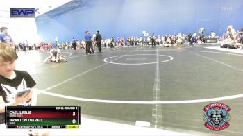 92 lbs Cons. Round 2 - Braxton Delzeit, Hays vs Cael Leslie, Open Mats