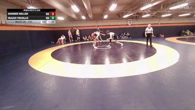 157 lbs Cons. Round 2 - Gunner Miller, Hurricane High School vs Isaiah Trujillo, Hurricane High School
