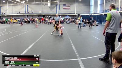 56 lbs Finals (2 Team) - Colby Spore, Ragin Raisins Concord vs Colt Hite, Xtreme Team