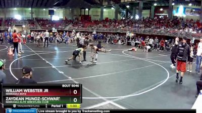 65 lbs Champ. Round 2 - Zaydean Munoz-Schwartzkopf, Nebraska Elite Wrestling Club vs William Webster Jr, Nebraska Boyz