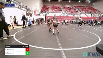 64 lbs Rr Rnd 1 - Konner Hood, Weatherford Youth Wrestling vs Slade Stone, Piedmont