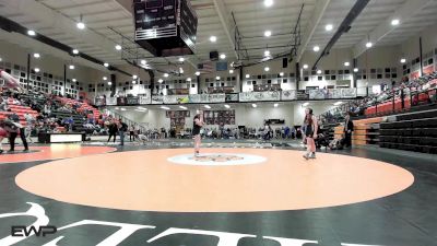 145 lbs Quarterfinal - Audrey Davis, Wyandotte HS Girls vs Ricki Noll, Broken Arrow JH Girls