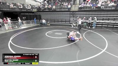 135 lbs Cons. Round 2 - Jeremiah Jensen, Tooele High School vs Boston Sharp, Green Canyon