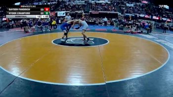AA - 132 lbs Semifinal - Ryder Crawford, Gallatin (Bozeman) vs Bayden Fandrich, Billings Senior High School