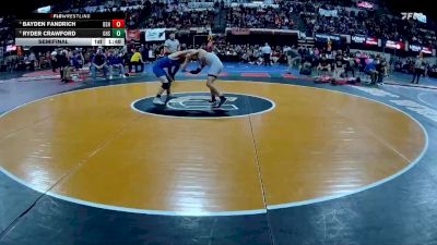 AA - 132 lbs Semifinal - Ryder Crawford, Gallatin (Bozeman) vs Bayden Fandrich, Billings Senior High School