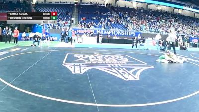 Girls-115 lbs Quarterfinal - Emma Kosza, Hartland (Girls) vs Krystin Nelson, LeRoy Pine River (Girls)