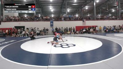 61 kg Cons. Rd Of 32 - Nolan Brown, Viking Wrestling Club (IA) vs Drew Davis, Southern Illinois Regional Training Center