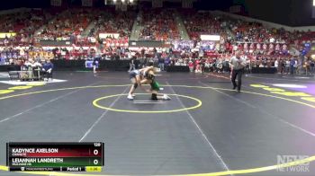 120 lbs Semifinal - Kadynce Axelson, Chanute vs Leiannah Landreth, Mulvane HS