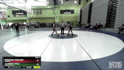 110 lbs Cons. Round 3 - Alondra Avila, GRANADA HILLS vs Roxanna Toscano, BANNING