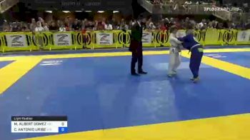 MAXIMILIAN ALBERT GOMEZ vs CRUZ ANTONIO URIBE 2021 Pan Kids Jiu-Jitsu IBJJF Championship