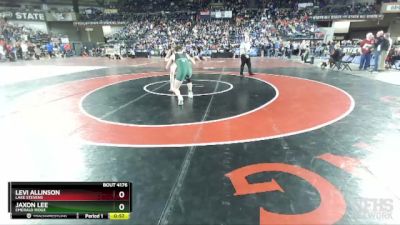 4A 150 lbs Cons. Round 1 - Jaxon Lee, Emerald Ridge vs Levi Allinson, Lake Stevens