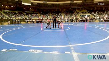 58 lbs Consi Of 16 #1 - Graysen Pierson, Blackwell Wrestling Club vs Olivia Reeves, Wyandotte Youth Wrestling