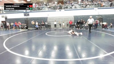 77 lbs Semifinal - Jaxon Nye, Fighting Squirrels Wrestling Club vs Austin Peterson, Declo Stingers