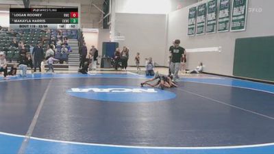 52/56 Round 4 - Logan Rooney, Rambler Wrestling Club vs Makayla Harris, Beaver Bobcats