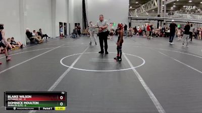 72 lbs Placement (4 Team) - Blaike Wilson, Outsiders WC vs Dominick Moulton, Brawler Elite