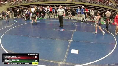 75 lbs Champ. Round 1 - Keian Linnell, Stallions Wrestling Club vs Rowan Brown, Wasatch WC