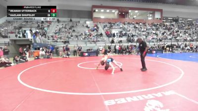 U23 Women - 50 lbs Champ. Round 2 - Reanah Utterback, IA vs Kaelani Shufeldt, CA