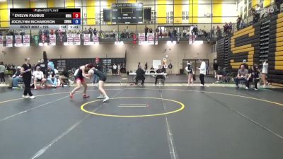 125 lbs Cons. Round 2 - Evelyn Faubus, Moen Wrestling Academy vs Jocelynn Richardson, Sebolt Women Wrestling Academy