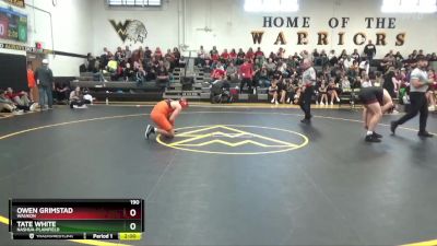 190 lbs Round 3 - Tate White, Nashua-Plainfield vs Owen Grimstad, Waukon