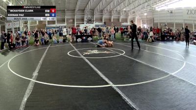 110 lbs Cons. Round 2 - McKayden Clark, Utah vs Keenan Paz, Nevada