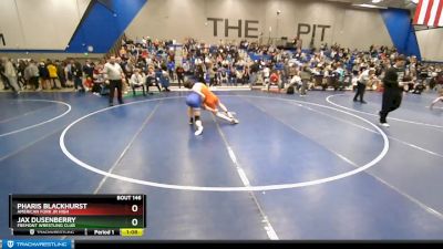 135 lbs Quarterfinal - Pharis Blackhurst, American Fork Jr High vs Jax Dusenberry, Fremont Wrestling Club