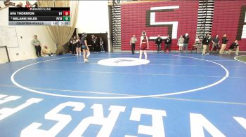 132 lbs Quarterfinal - Ava Thornton, Whittier vs Melanie Miles, Putnam