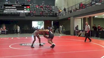 133 lbs Champ. Round 1 - Arthur Parra, Simpson (Calif.) vs Caleb Morales, Montana State-Northern
