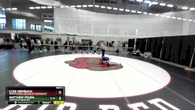 125 lbs Cons. Round 4 - Matthew Frueh, Johnson & Wales (RI) vs Luke Heimbach, Pennsylvania College Of Technology