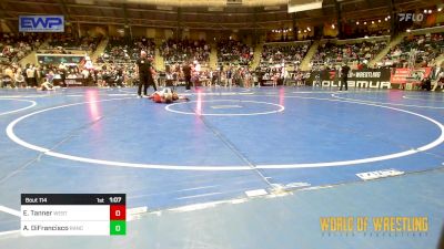 90 lbs Quarterfinal - Evan Tanner, Westshore Wrestling Club vs Aiden DiFrancisco, Rancho Bernardo (RBWC)