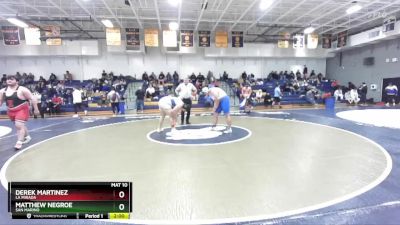 285 lbs Champ. Round 2 - Matthew Negroe, San Marino vs Derek Martinez, La Mirada