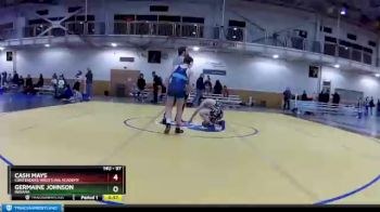 97 lbs Cons. Semi - Cash Mays, Contenders Wrestling Academy vs Germaine Johnson, Indiana