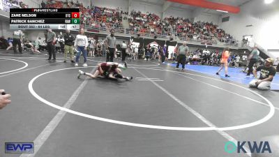 64 lbs 2nd Place - Zane Nelson, Owasso Takedown Club vs Patrick Sanchez, Raw Wrestling Club