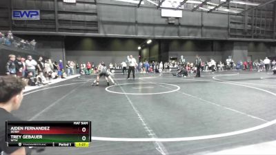 100 lbs Quarterfinal - Aiden Fernandez, Derby vs Trey Gebauer, WTW