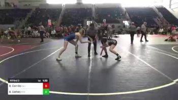 130 lbs Rr Rnd 3 - Baylee Carrillo, California Grapplers vs Bailey Cathey, Swamp Monsters