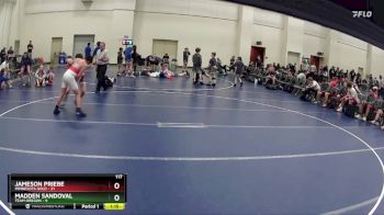 117 lbs Round 5 (6 Team) - Jameson Priebe, Minnesota Gold vs Madden Sandoval, Team Oregon