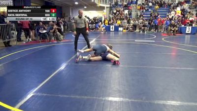 112 lbs Round Of 16 - Justice Anthony, Parkersburg South-WV vs Raya Sentipal, Burgettstown
