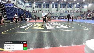 120 lbs Semifinal - Kanden Carson, Prairie Grove Youth Wrestling vs Drantly Brown, Oklahoma