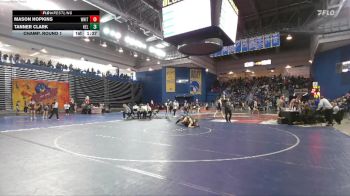 157 lbs Champ. Round 1 - Mason Hopkins, Whitehall vs Tanner Clark, Kellam