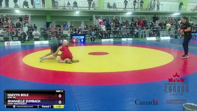 53kg Cons. Round 3 - Haevyn Bole, Oxel WC vs Shanaelle Zumbach, AAWA Independent