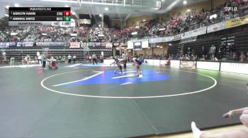 130 lbs Quarterfinal - Ashlyn Hahn, Stockton HS vs Annika Dietz, WaKeeney-Trego Community HS/Quinter HS