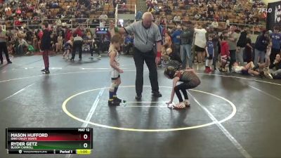 50 lbs Quarterfinal - Ryder Getz, Bloom Carroll vs Mason Hufford, Ohio Crazy Goats